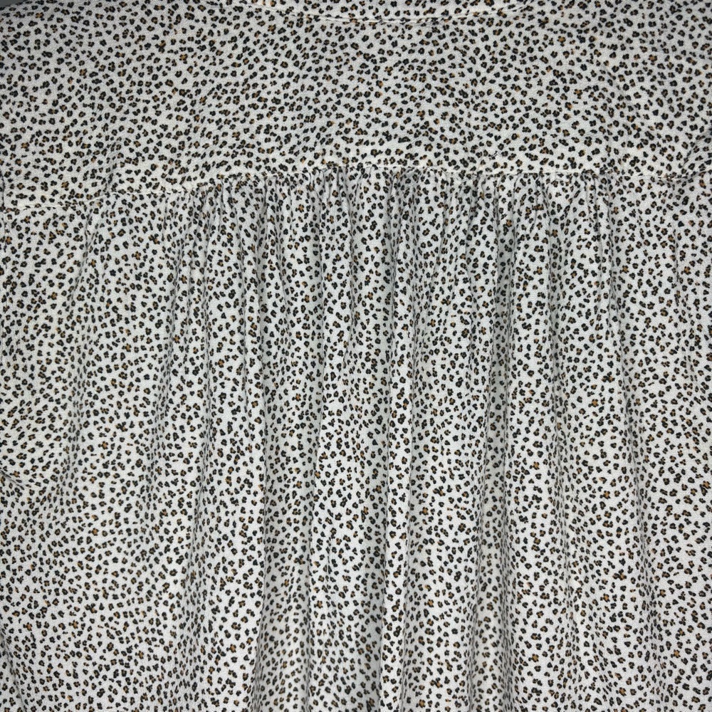 Banana Republic ECOVEROM BALLOON-SLEEVE BLOUSE Leopard Animal Print Size XXS - Picture 7 of 8